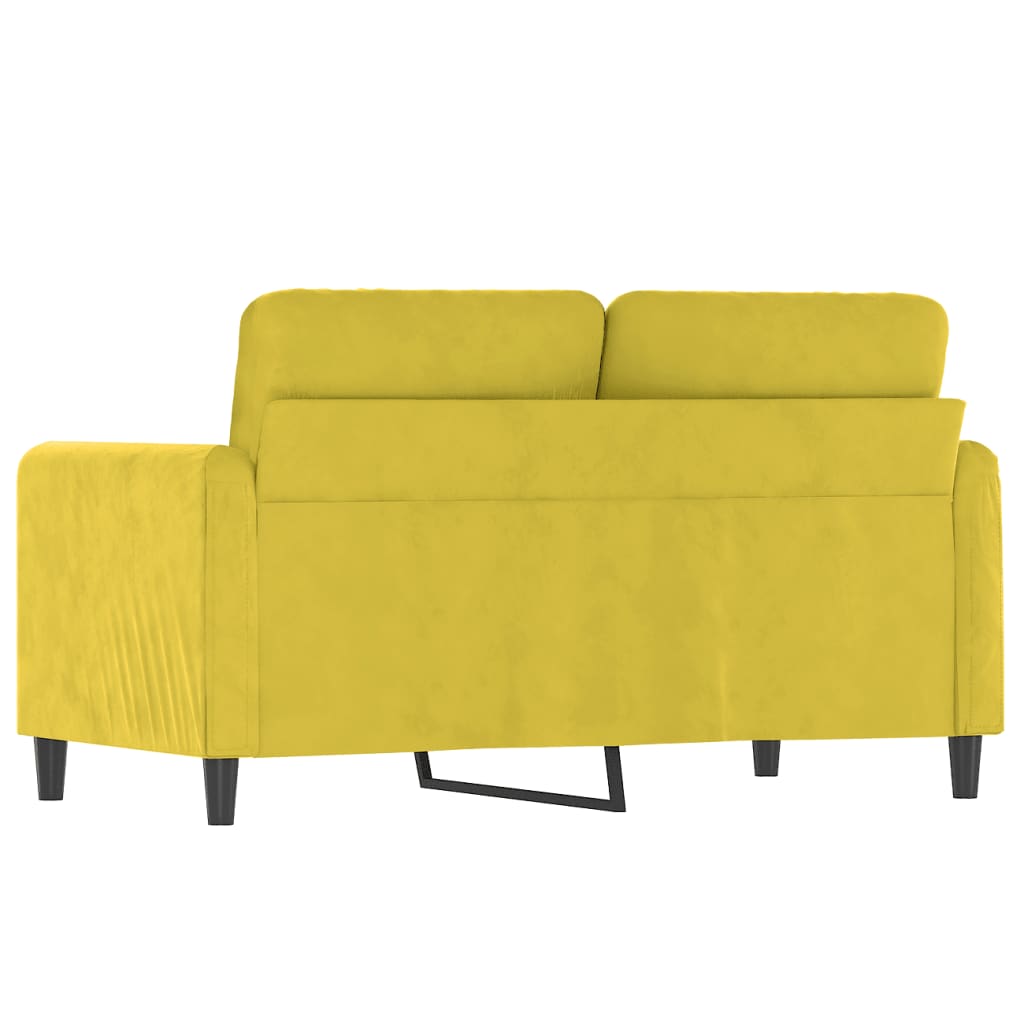 vidaXL 2-Sitzer-Sofa Gelb 120 cm Samt