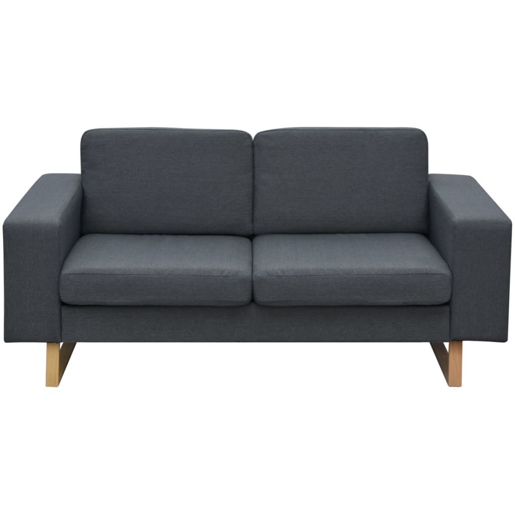 vidaXL 2-Sitzer und 3-Sitzer Sofa Set Dunkelgrau