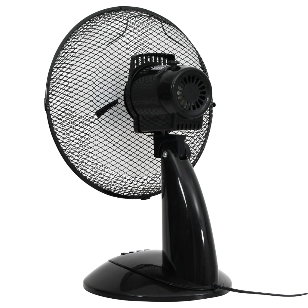 vidaXL Tischventilator 3 Geschwindigkeiten 30 cm 40 W Schwarz