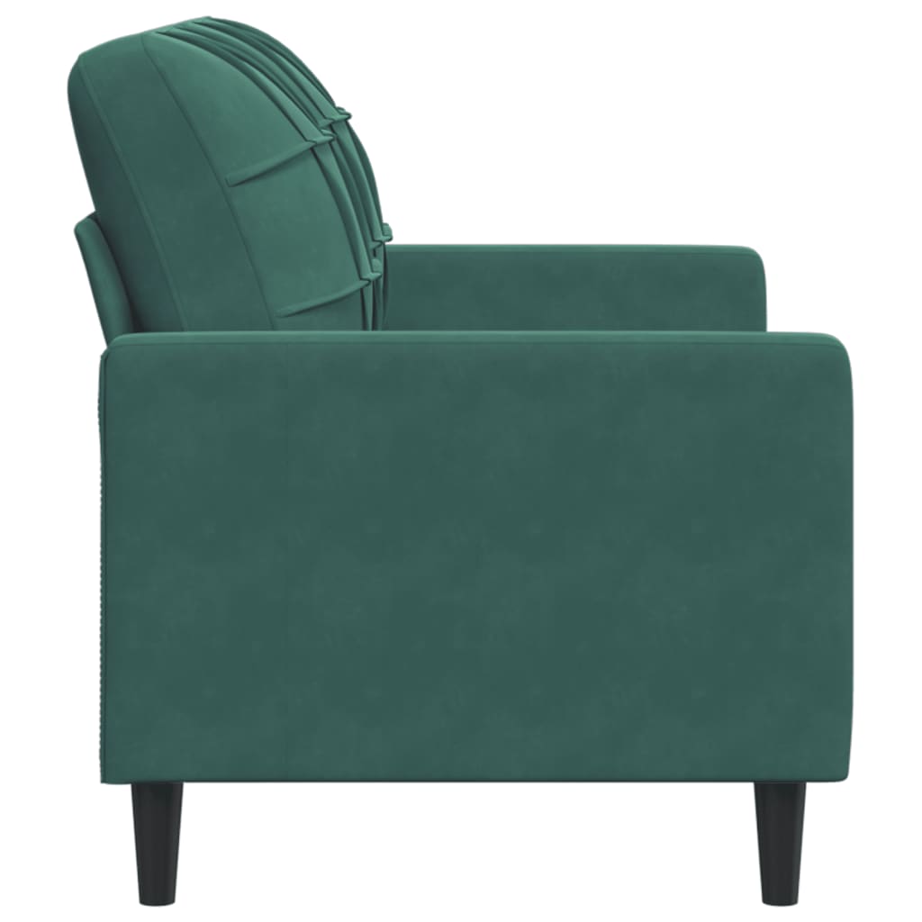 vidaXL 2-Sitzer-Sofa Dunkelgrün 120 cm Samt