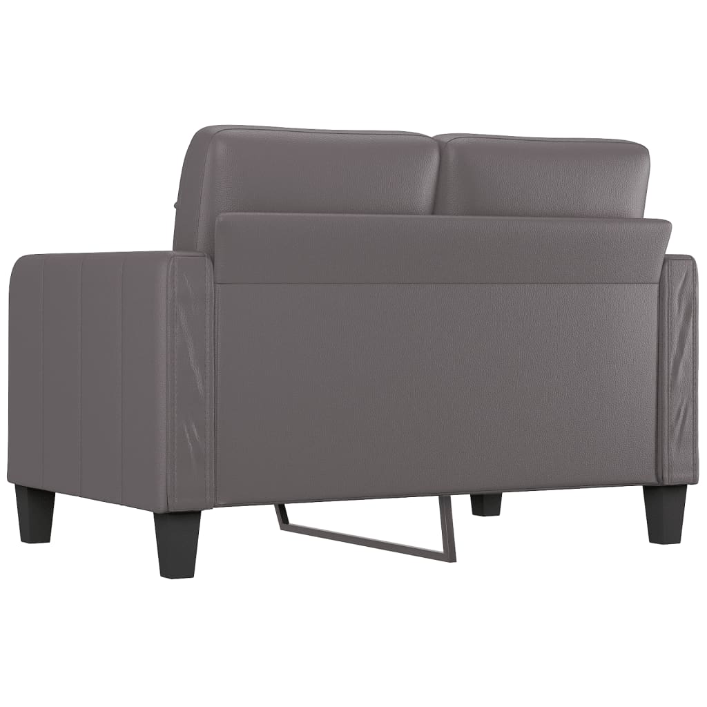 vidaXL 2-Sitzer-Sofa Grau 120 cm Kunstleder