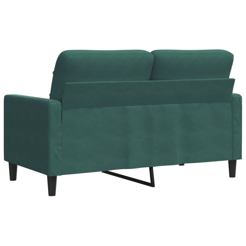 vidaXL 2-Sitzer-Sofa Dunkelgrün 120 cm Samt