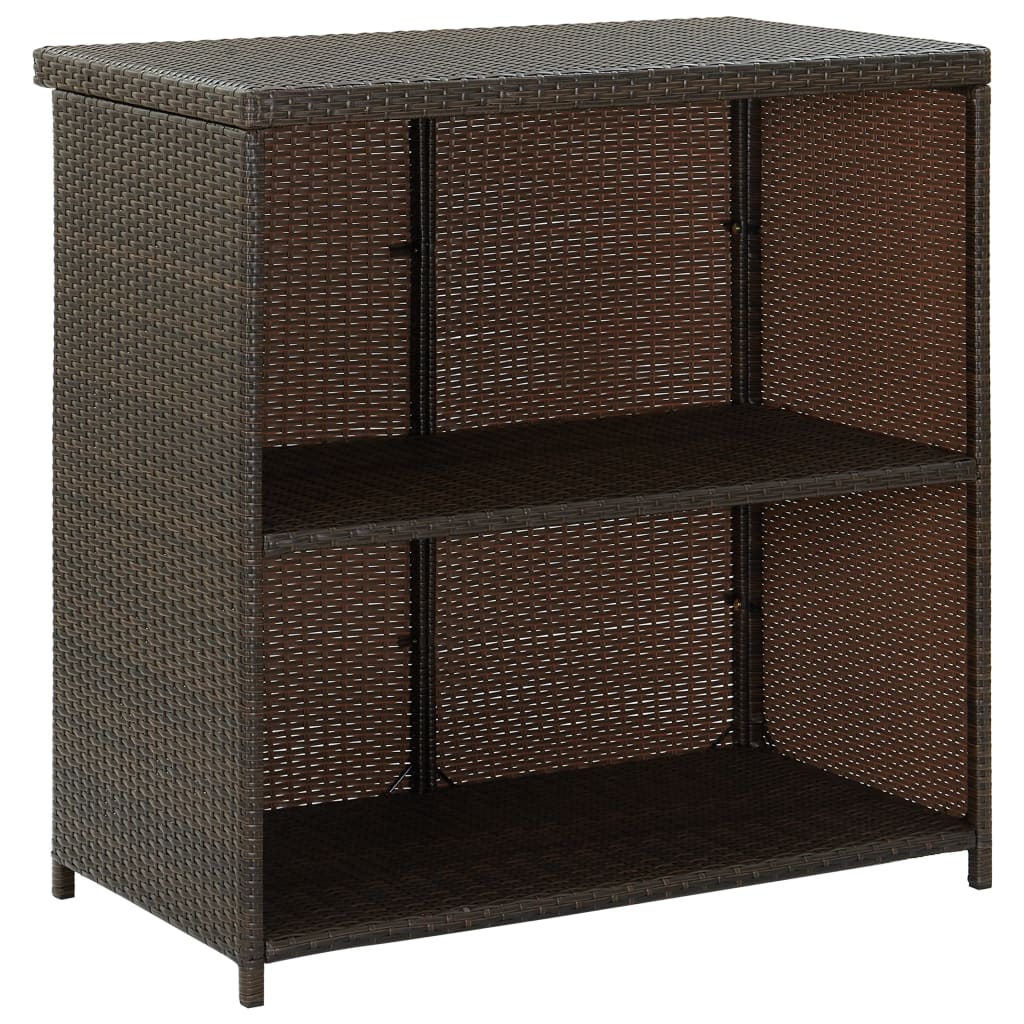 vidaXL 3-tlg. Bar Set Poly Rattan Braun