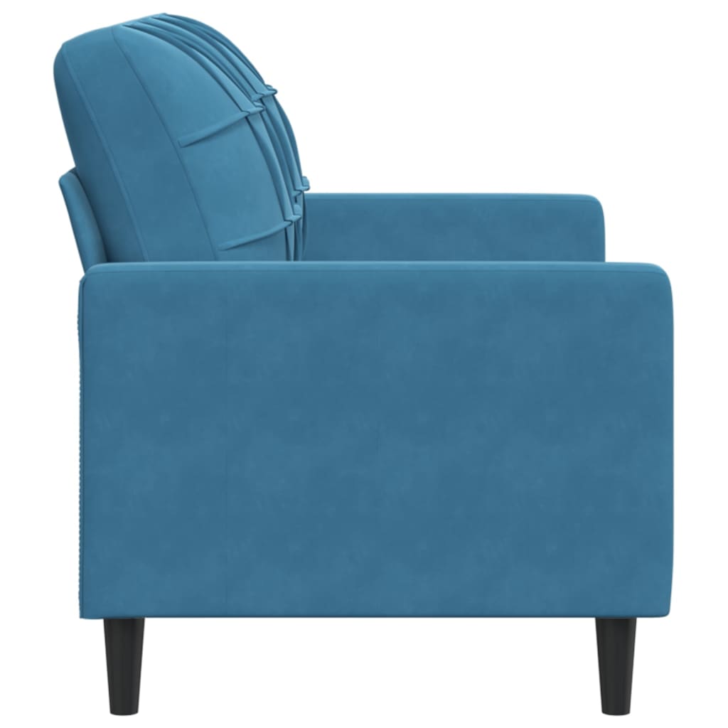 vidaXL 2-Sitzer-Sofa Blau 120 cm Samt