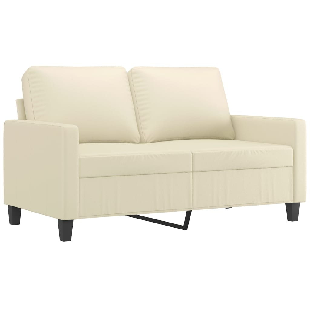 vidaXL 2-Sitzer-Sofa Creme 120 cm Kunstleder