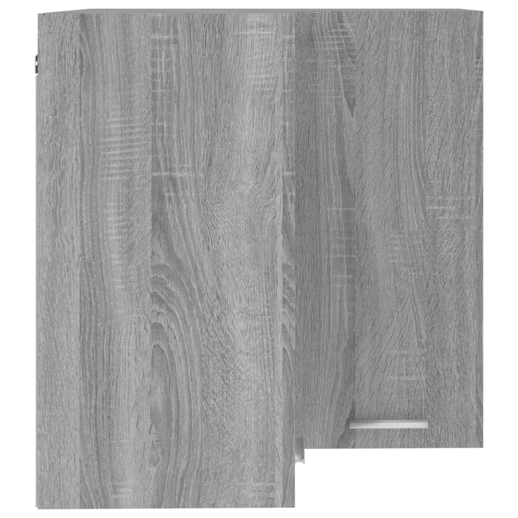 vidaXL Eck-Hängeschrank Grau Sonoma 57x57x60 cm Holzwerkstoff