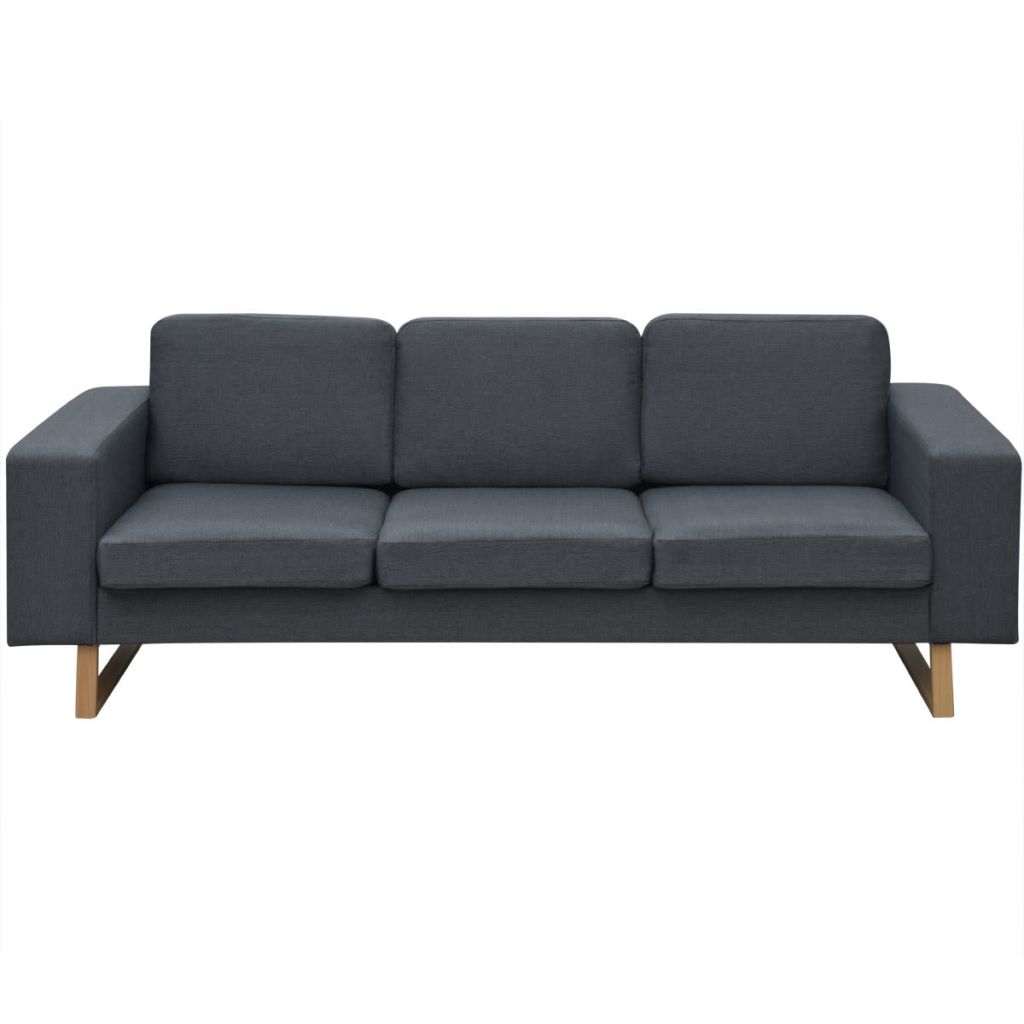 vidaXL 2-Sitzer und 3-Sitzer Sofa Set Dunkelgrau