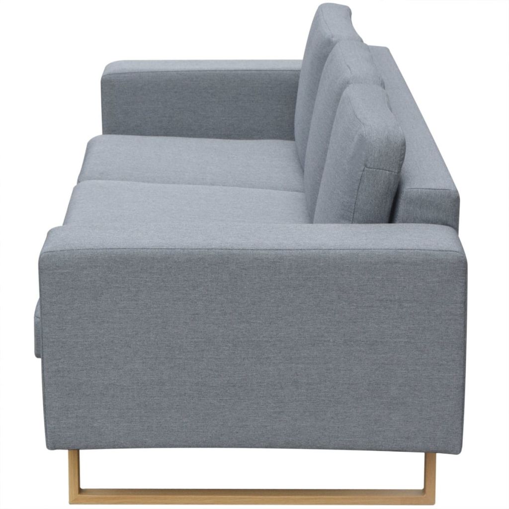 vidaXL 2-Sitzer und 3-Sitzer Sofa Set Hellgrau