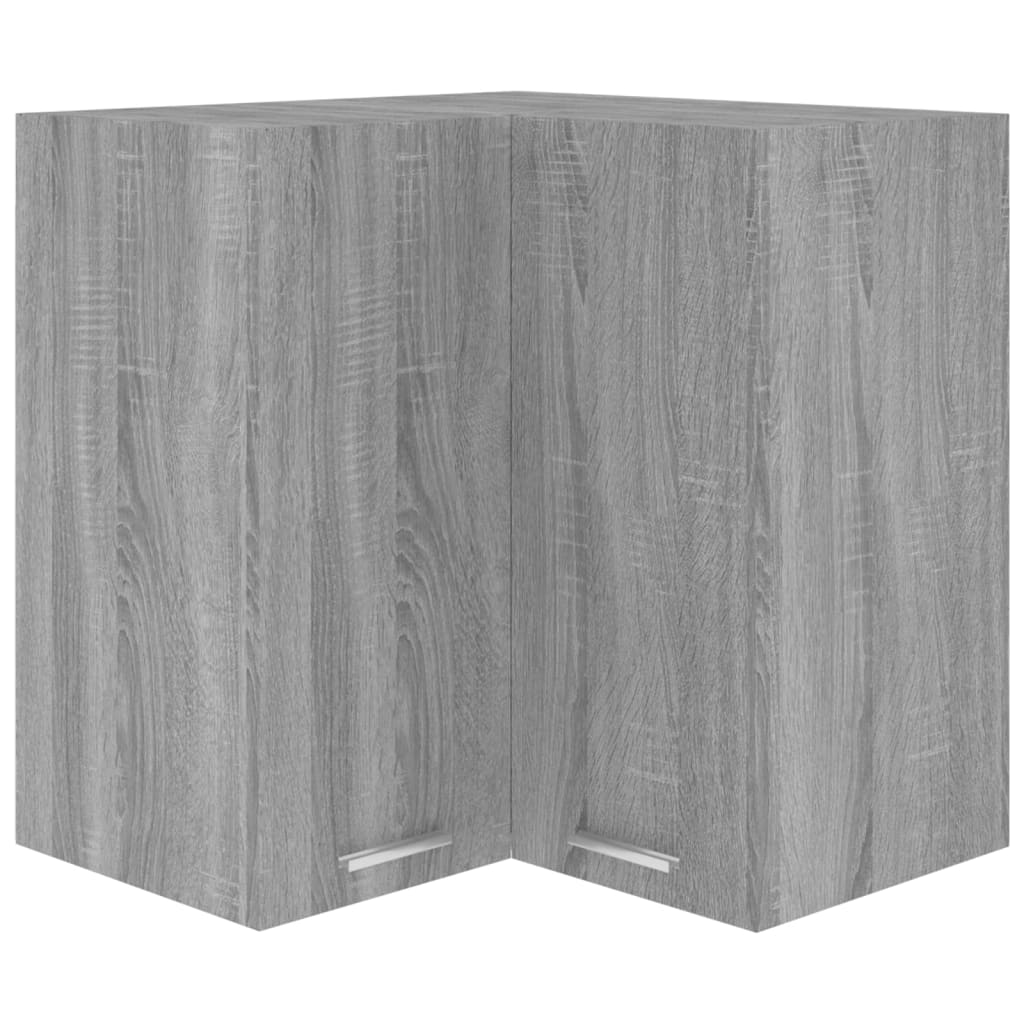 vidaXL Eck-Hängeschrank Grau Sonoma 57x57x60 cm Holzwerkstoff