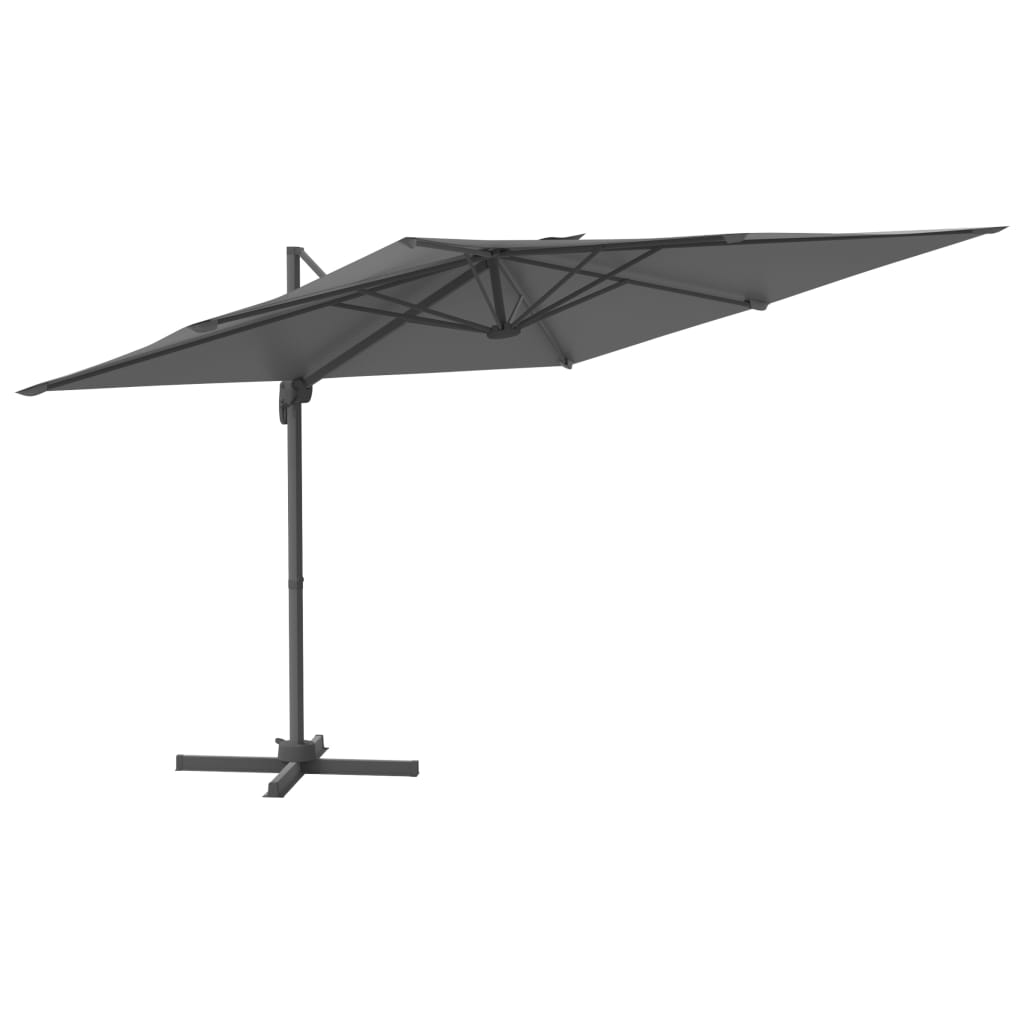 vidaXL Ampelschirm mit Aluminium-Mast Anthrazit 300x300 cm