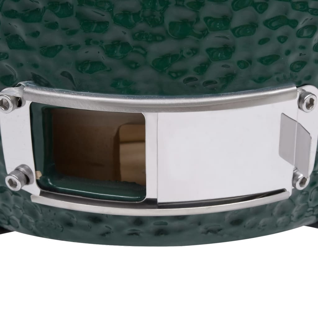 vidaXL 2-in-1 Kamado Grill Smoker Ceramic 56 cm Green