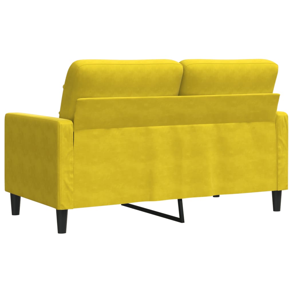 vidaXL 2-Sitzer-Sofa Gelb 120 cm Samt