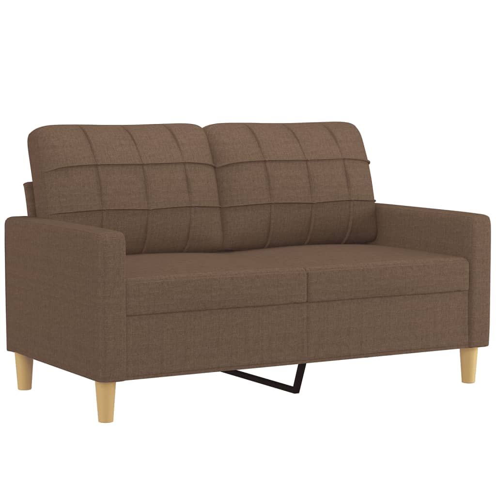 vidaXL 2-Sitzer-Sofa Braun 120 cm Stoff