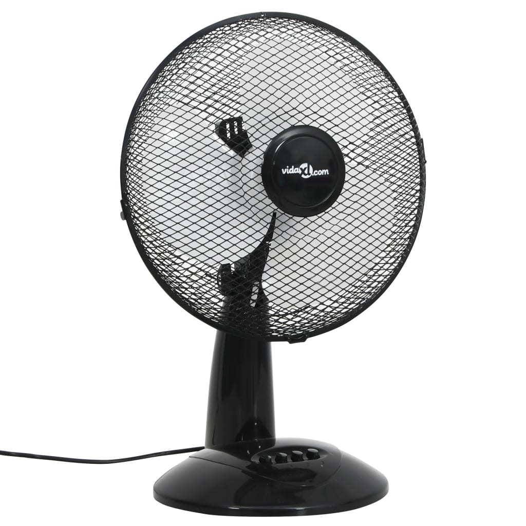 vidaXL Tischventilator 3 Geschwindigkeiten 30 cm 40 W Schwarz