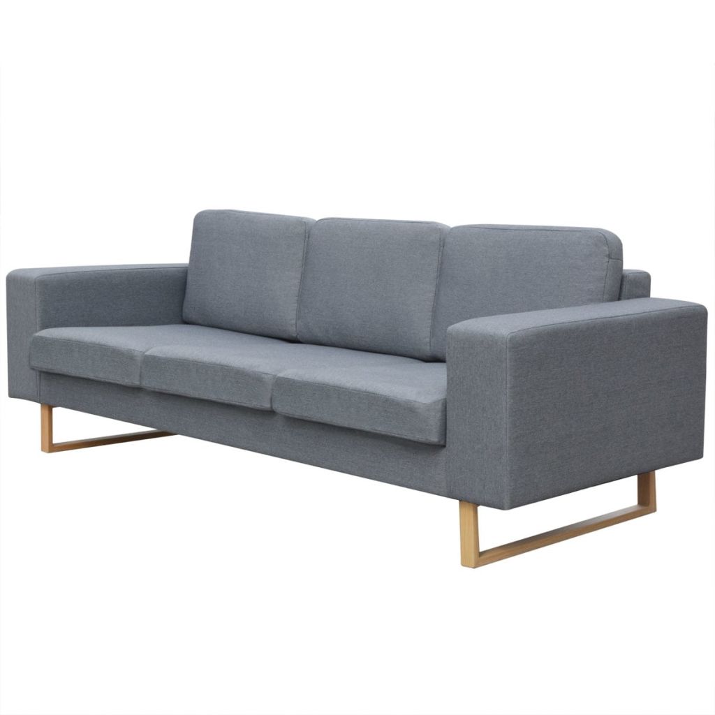 vidaXL 2-Sitzer und 3-Sitzer Sofa Set Hellgrau