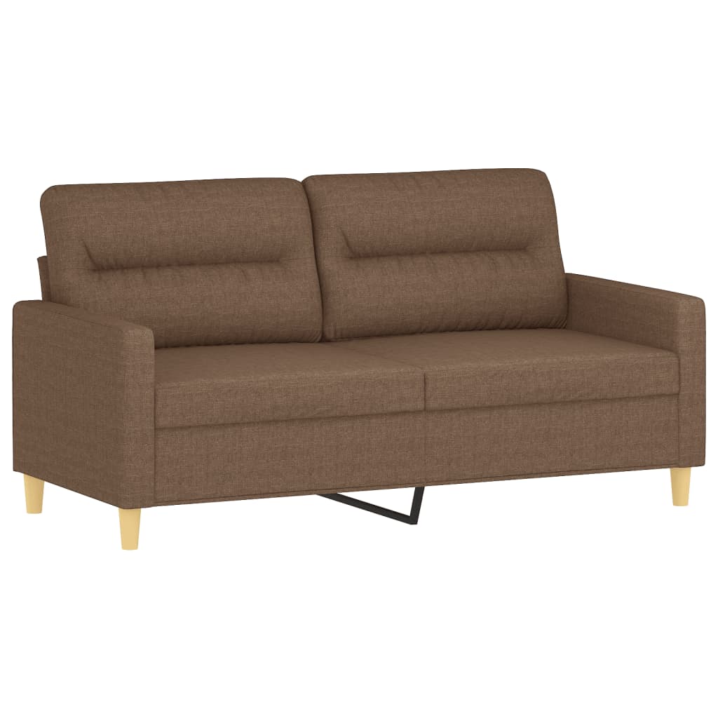 vidaXL 2-Sitzer-Sofa Braun 140 cm Stoff