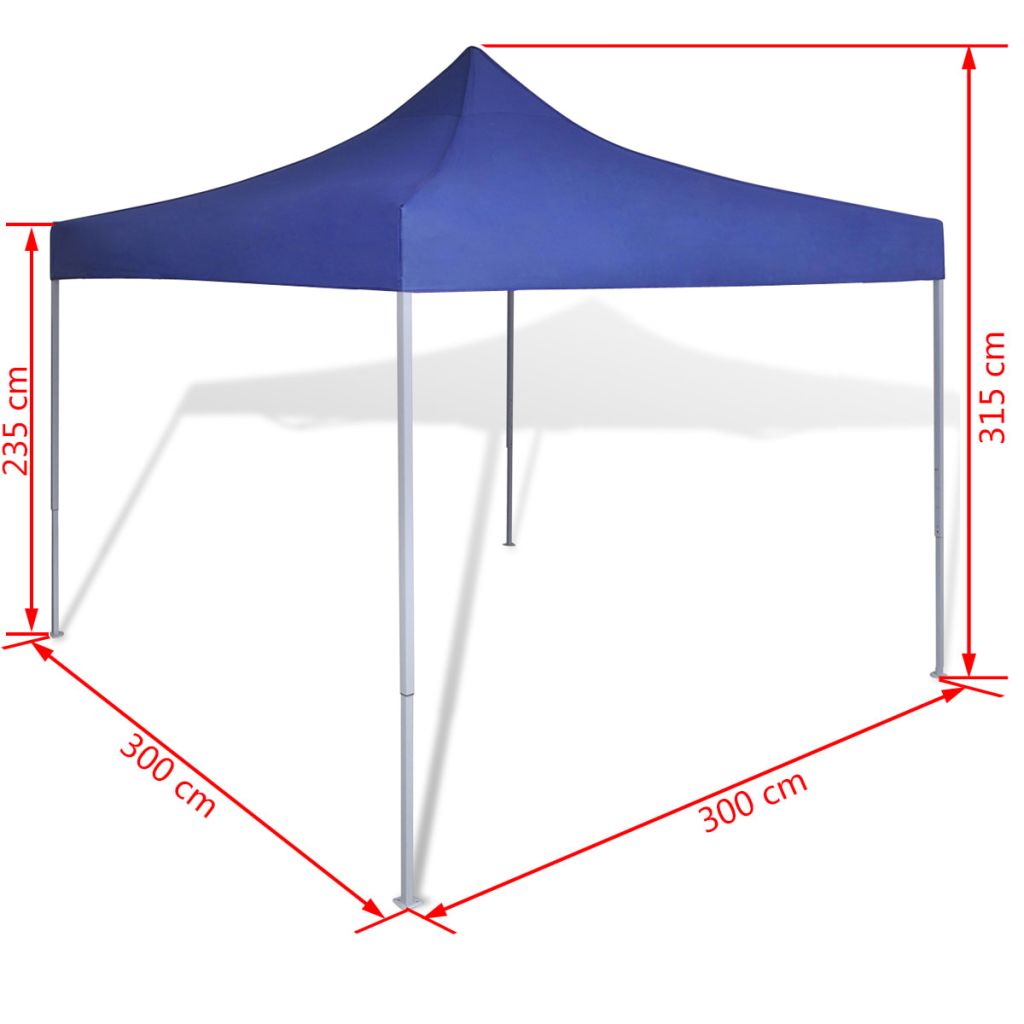 vidaXL Faltzelt 3 x 3 m Blau 