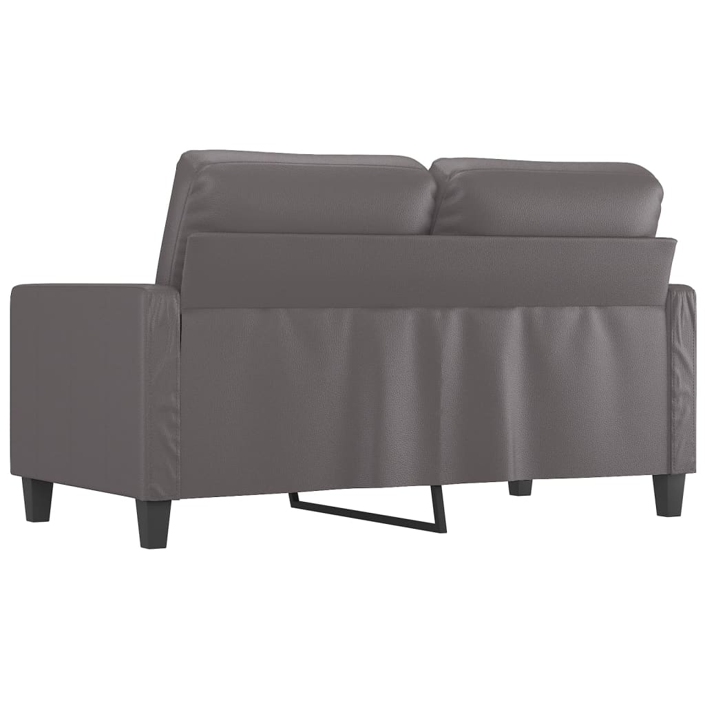 vidaXL 2-Sitzer-Sofa Grau 120 cm Kunstleder