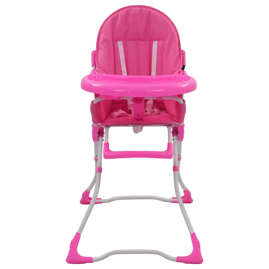 vidaXL Baby-Hochstuhl Rosa und Weiß 