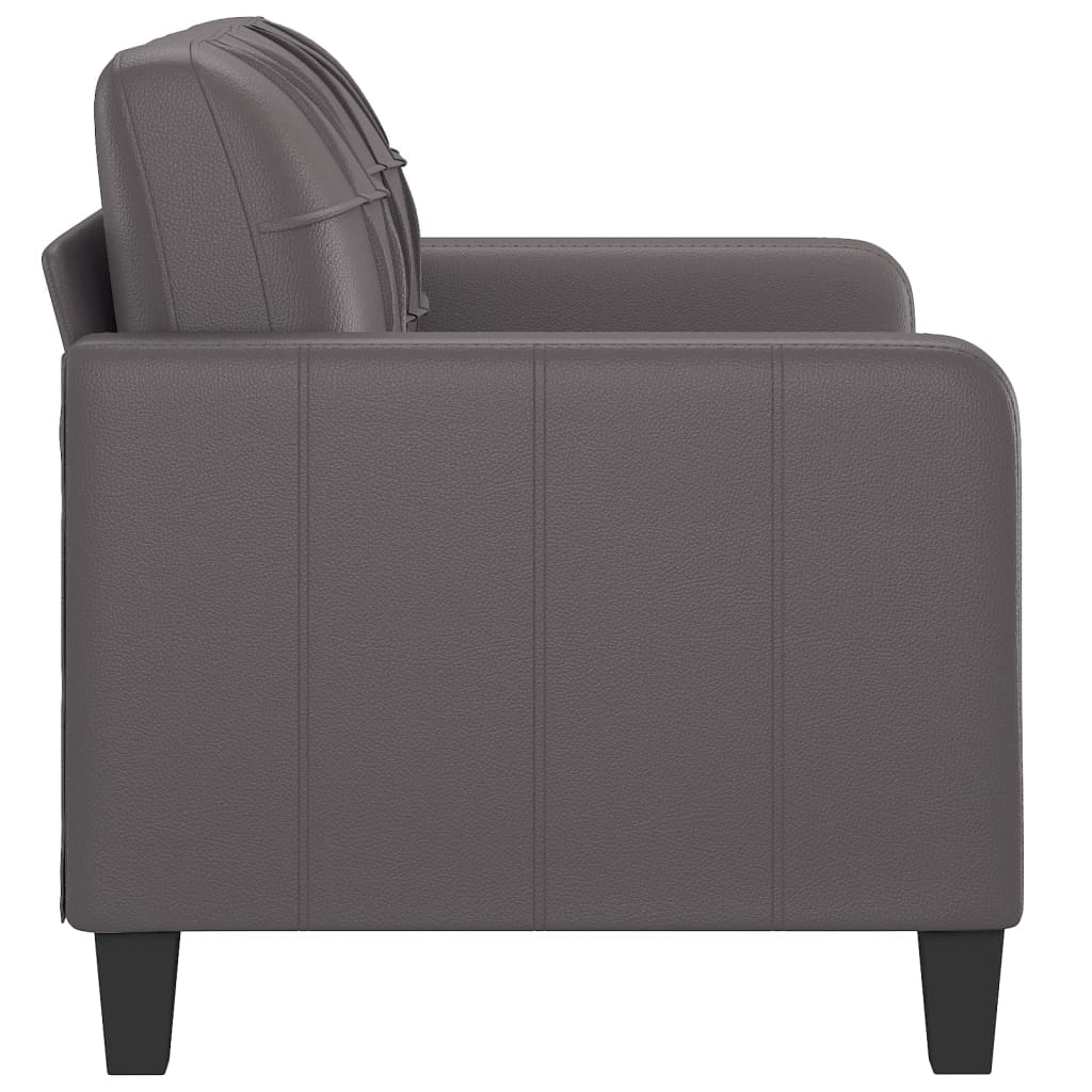 vidaXL 2-Sitzer-Sofa Grau 120 cm Kunstleder