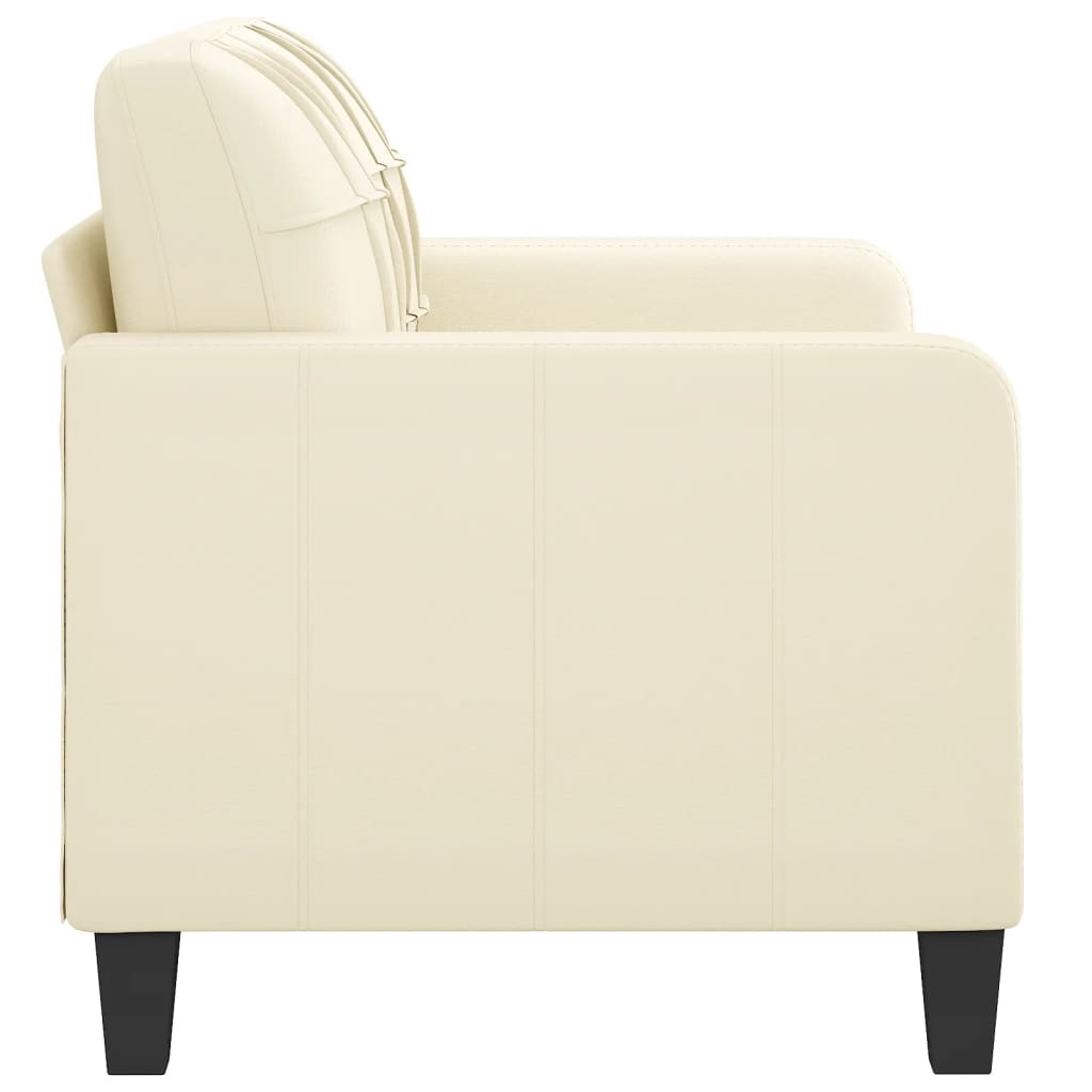 vidaXL 2-Sitzer-Sofa Creme 120 cm Kunstleder