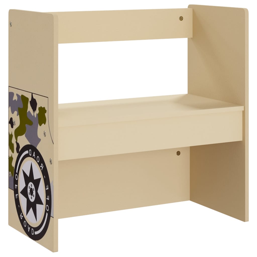 vidaXL 3-tlg. Kindertisch und Stuhl Set Geländewagen-Design MDF