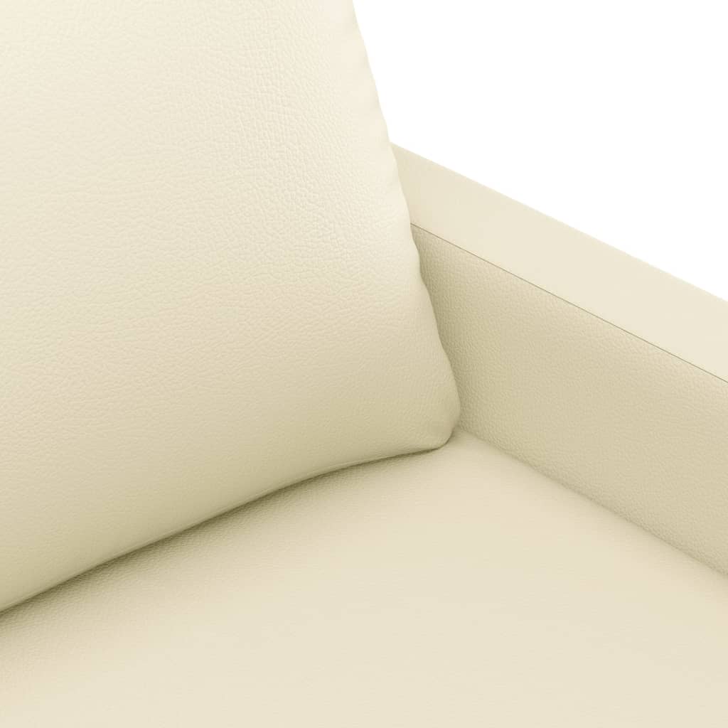 vidaXL 2-Sitzer-Sofa Creme 120 cm Kunstleder