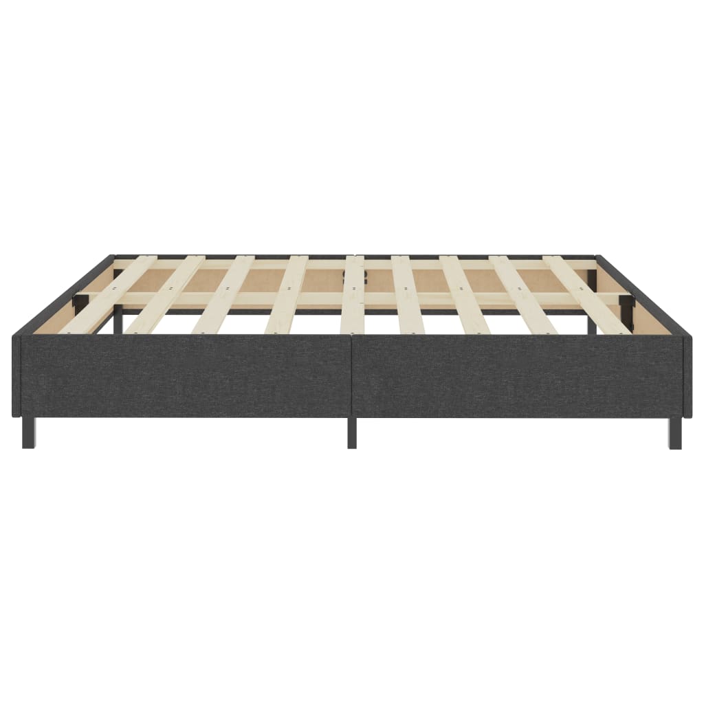 vidaXL Boxspringbett Dunkelgrau Stoff 200x200 cm