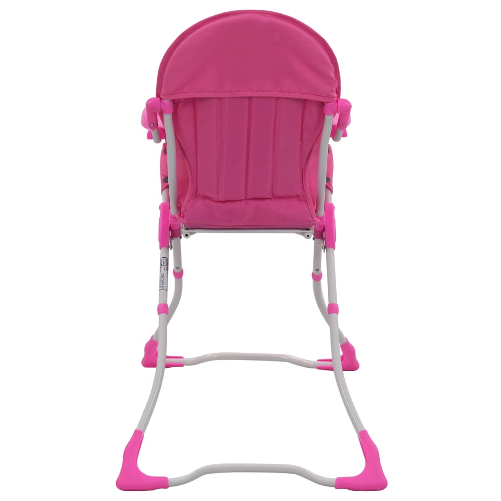 vidaXL Baby-Hochstuhl Rosa und Weiß 