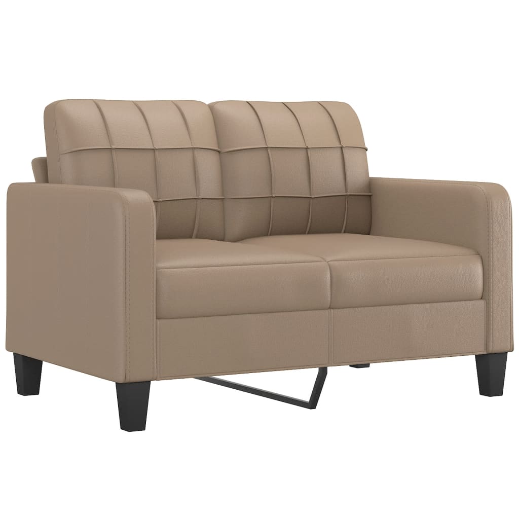 vidaXL 2-Sitzer-Sofa Cappuccino-Braun 120 cm Kunstleder