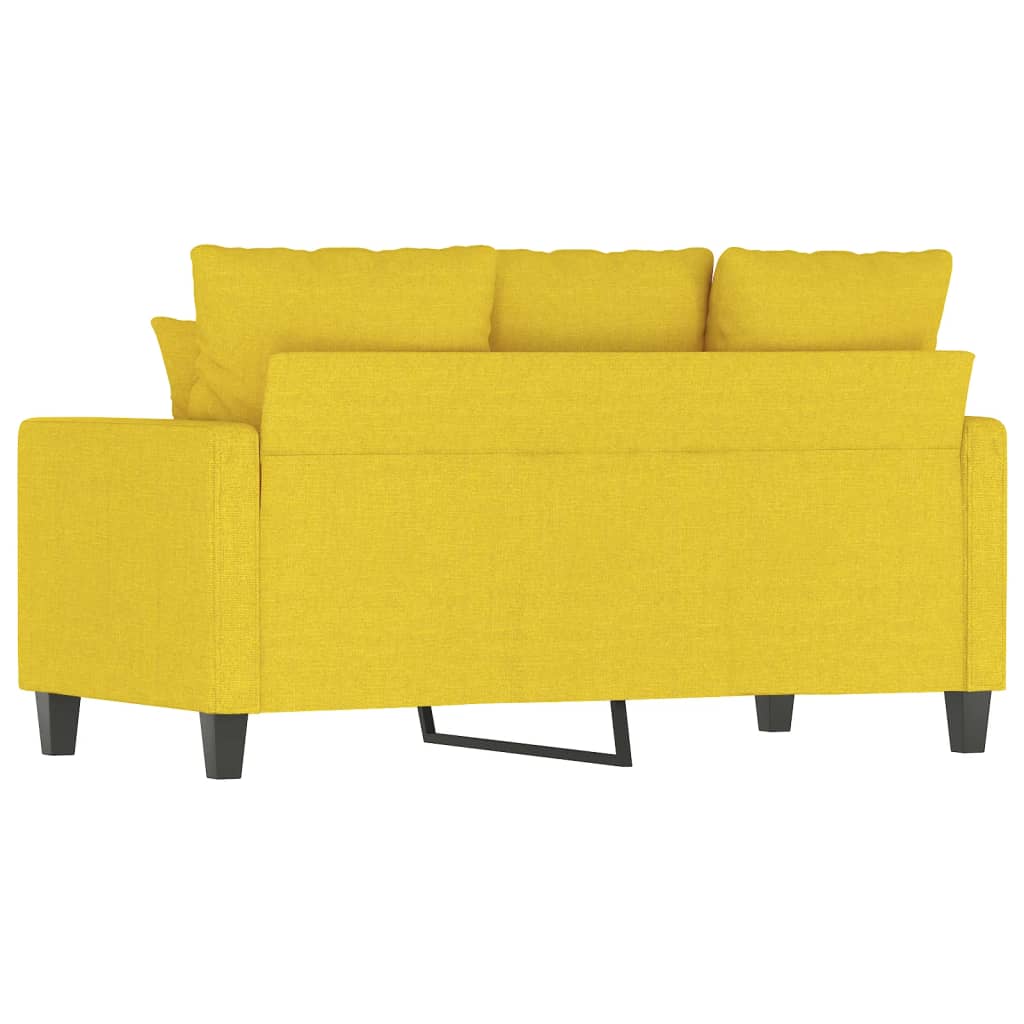 vidaXL 2-Sitzer-Sofa Hellgelb 120 cm Stoff