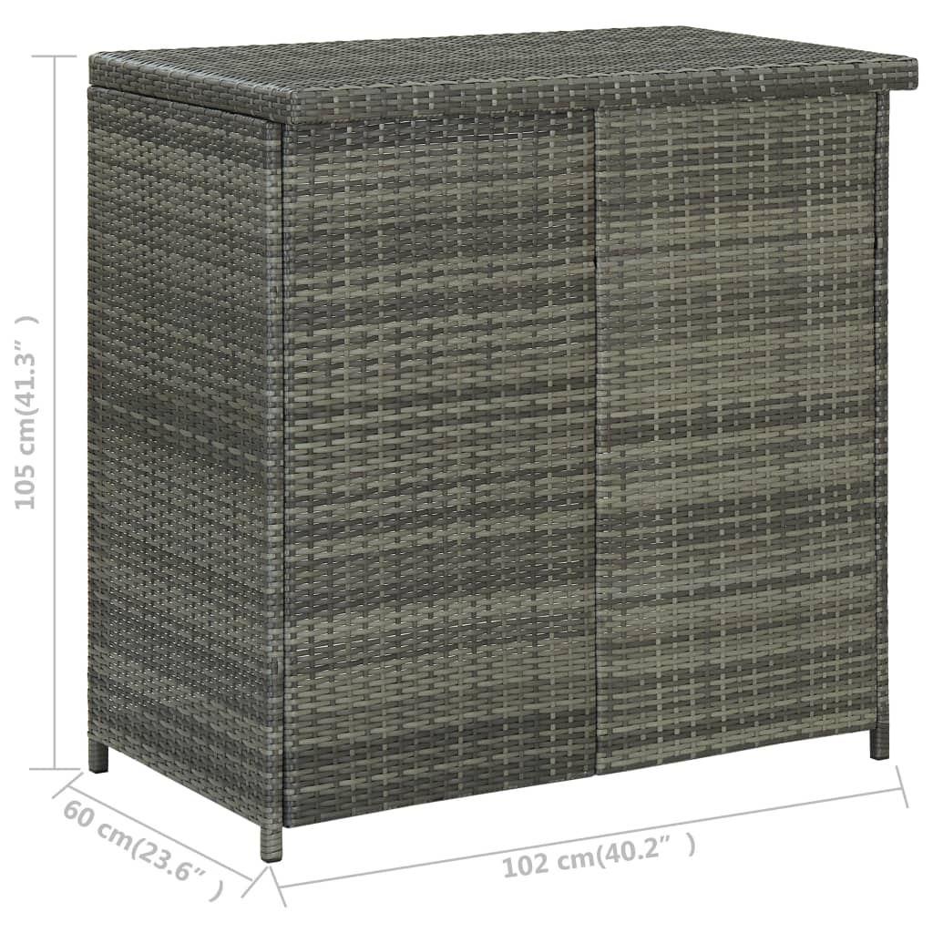 vidaXL 3-tlg. Bar Set Poly Rattan Grau