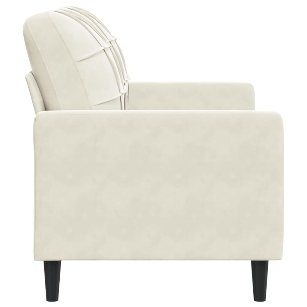 vidaXL 2-Sitzer-Sofa Creme 120 cm Samt