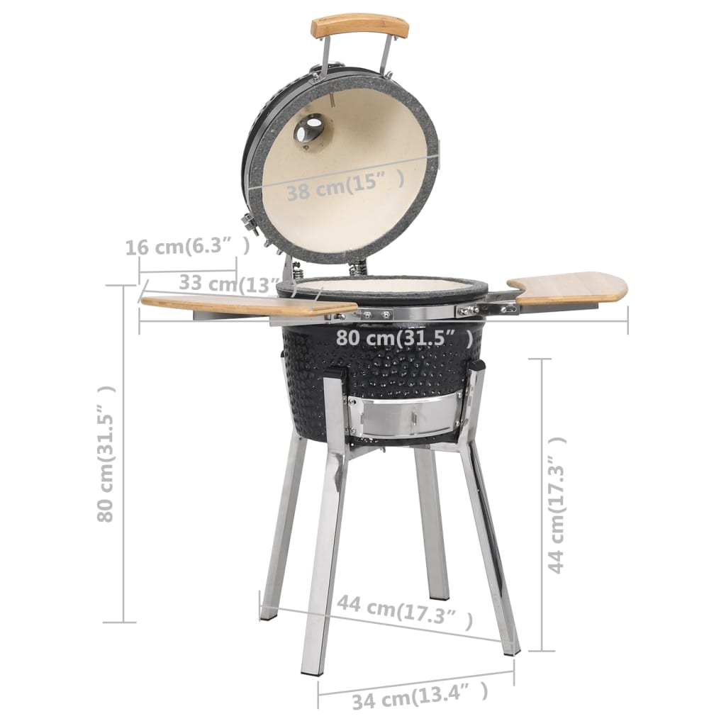 Kamado Grill BBQ Smoker Keramik 81 cm 