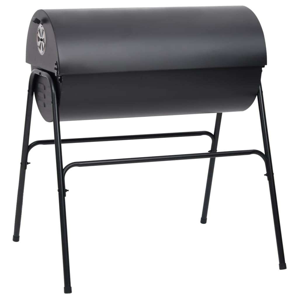 vidaXL Grill mit 2 Grillrosten Schwarz 80x95x90 cm Stahl 