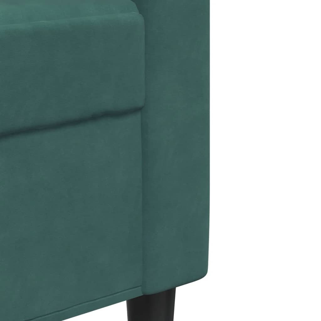 vidaXL 2-Sitzer-Sofa Dunkelgrün 120 cm Samt