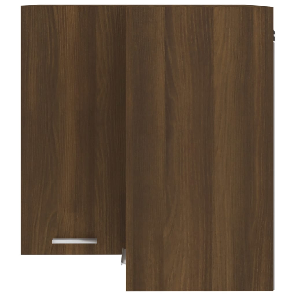 vidaXL Eck-Hängeschrank Braun Eichen-Optik 57x57x60 cm Holzwerkstoff