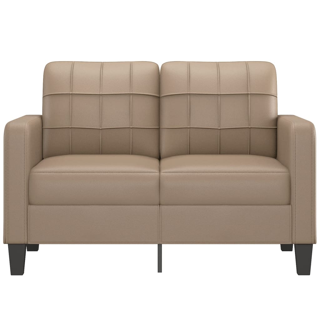 vidaXL 2-Sitzer-Sofa Cappuccino-Braun 120 cm Kunstleder