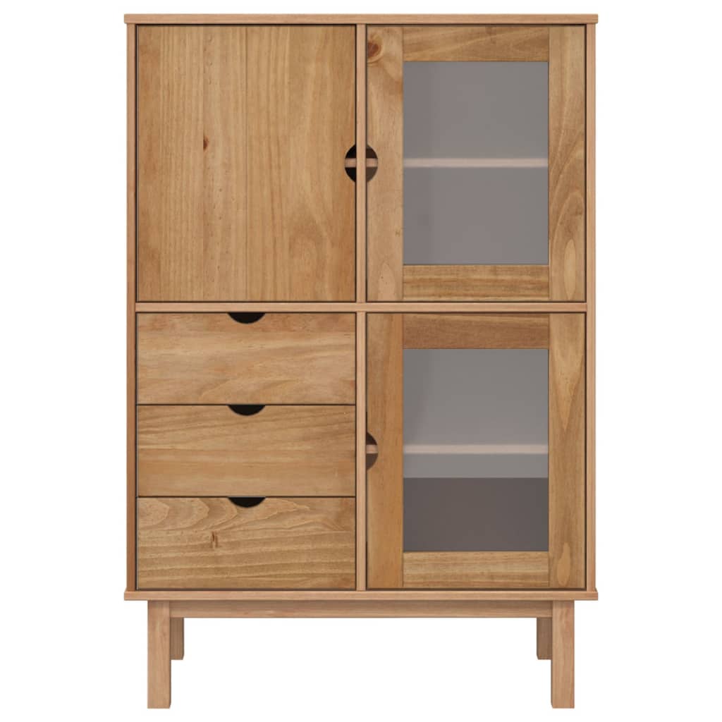 vidaXL Highboard OTTA 85x43x125 cm Massivholz Kiefer