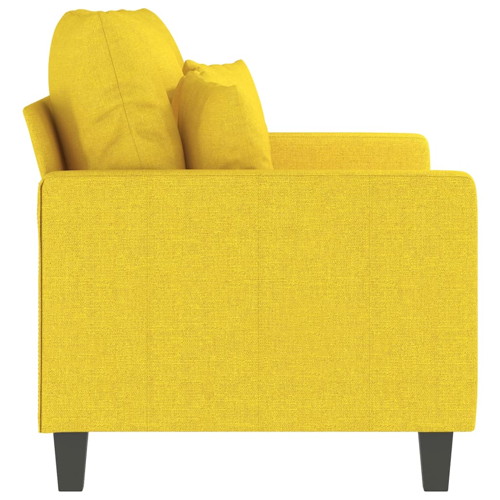 vidaXL 2-Sitzer-Sofa Hellgelb 120 cm Stoff