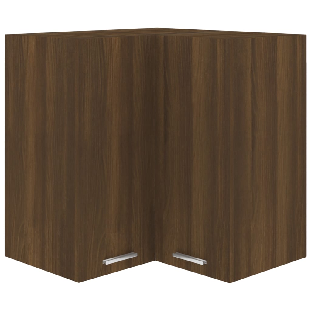 vidaXL Eck-Hängeschrank Braun Eichen-Optik 57x57x60 cm Holzwerkstoff