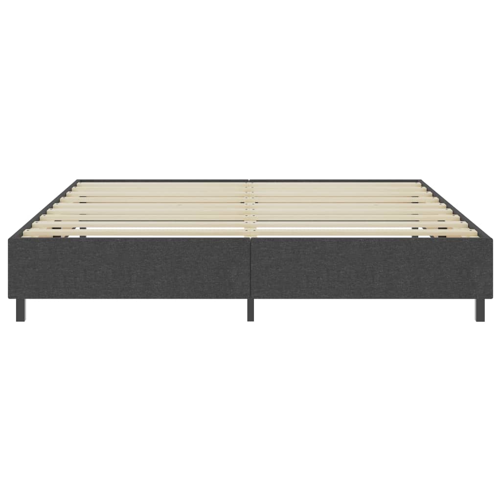 vidaXL Boxspringbett Dunkelgrau Stoff 200x200 cm