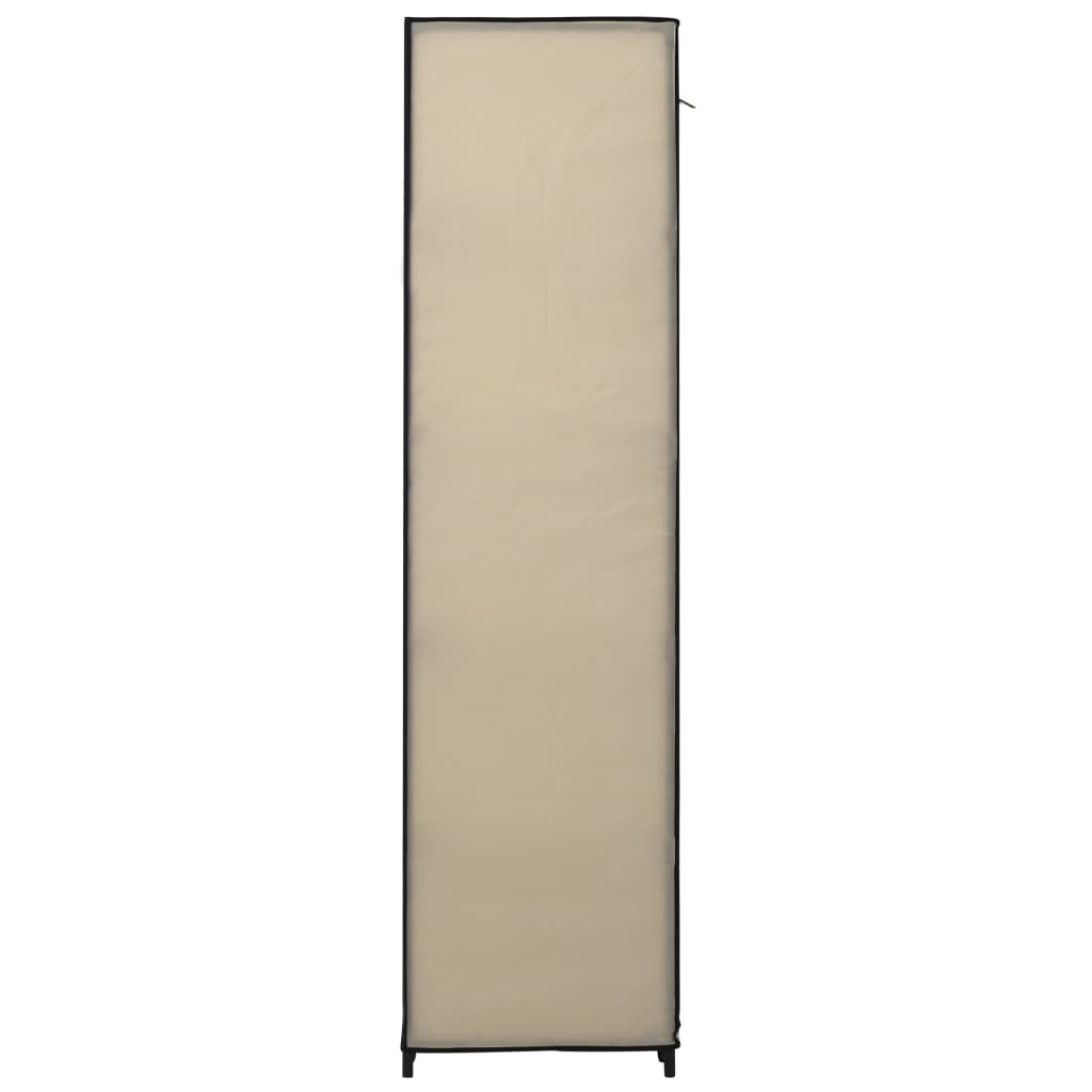 vidaXL Faltschrank Creme 110x45x175 cm Stoff