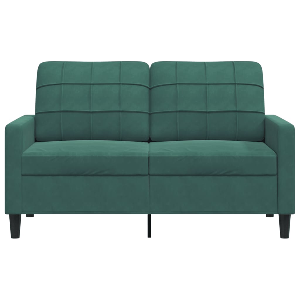 vidaXL 2-Sitzer-Sofa Dunkelgrün 120 cm Samt