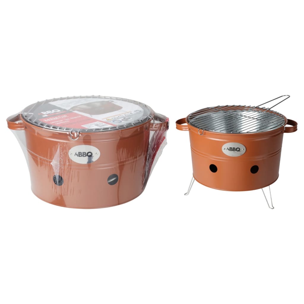 ProGarden barbecue bucket with 2 handles 34.5 cm matt orange