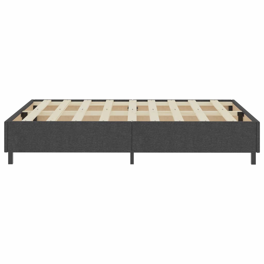 vidaXL Boxspringbett Dunkelgrau Stoff 180x200 cm