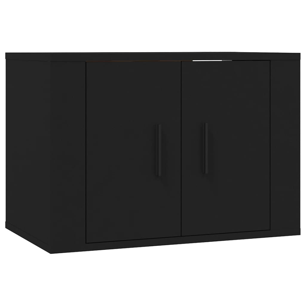 vidaXL 4-tlg. TV-Schrank-Set Schwarz Holzwerkstoff