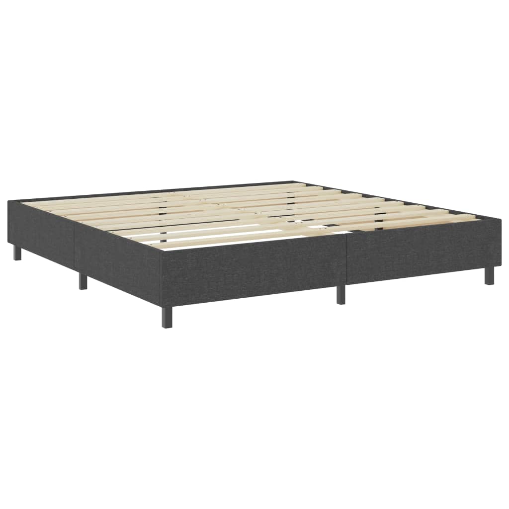 vidaXL Boxspringbett Dunkelgrau Stoff 200x200 cm