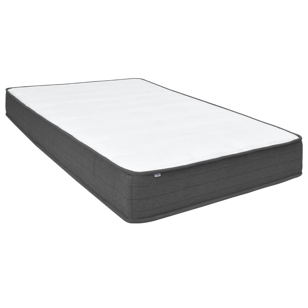 vidaXL Boxspringbett Dunkelgrau Stoff 180x200 cm