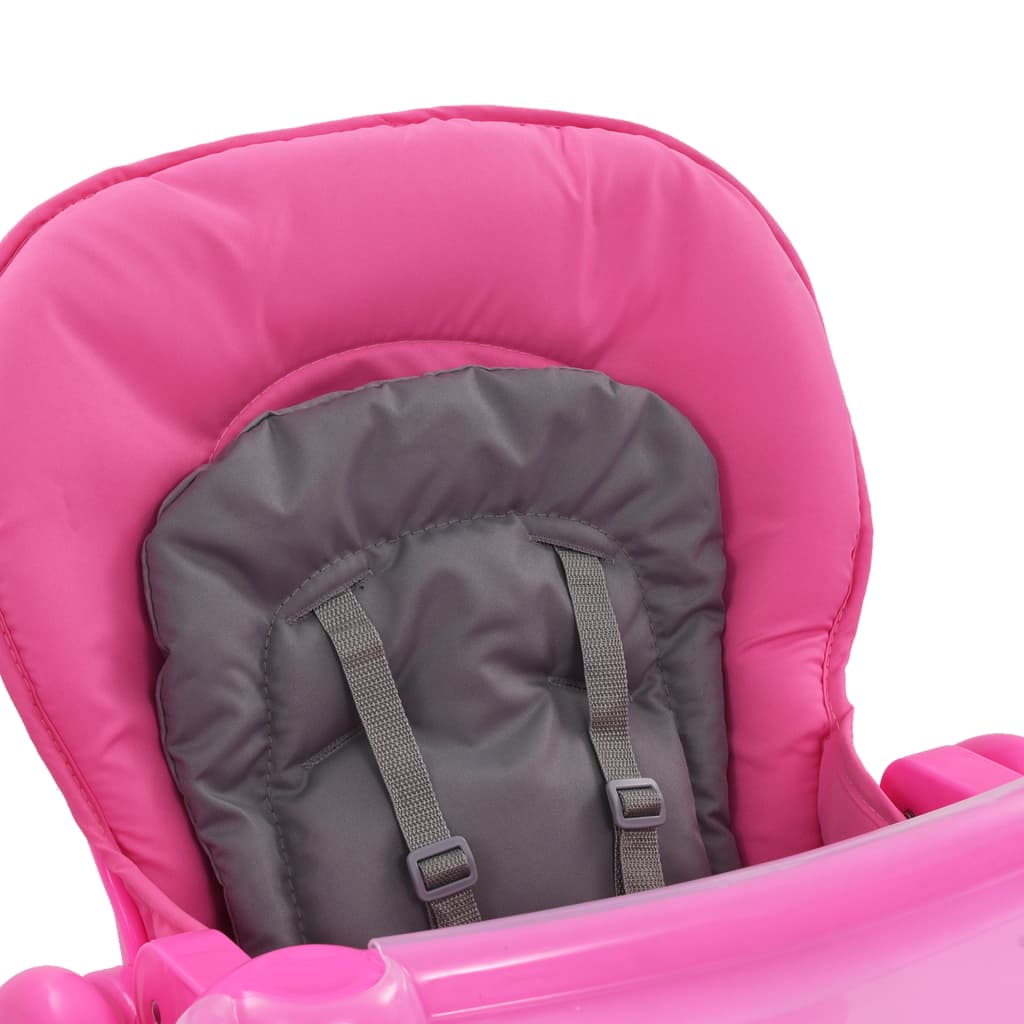 vidaXL Baby-Hochstuhl Rosa und Grau